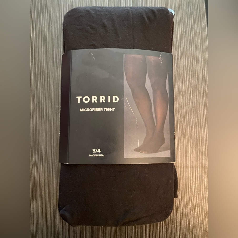 NWT - Torrid Black Microfiber Tights Size: 3x/4x